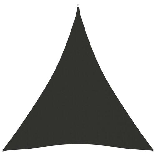Solsejl 5x6x6 m oxfordstof trekantet antracitgrå