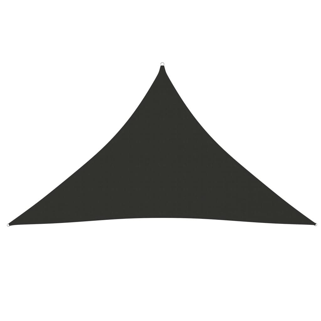 Solsejl 5x5x6 m trekantet oxfordstof antracitgrå