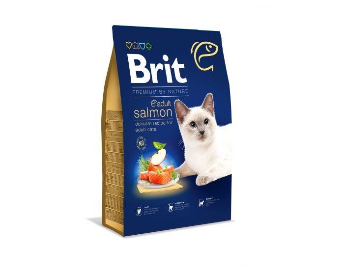 Tørfoder til kat – Brit Premium by Nature Adult Laks 1,5 kg billede