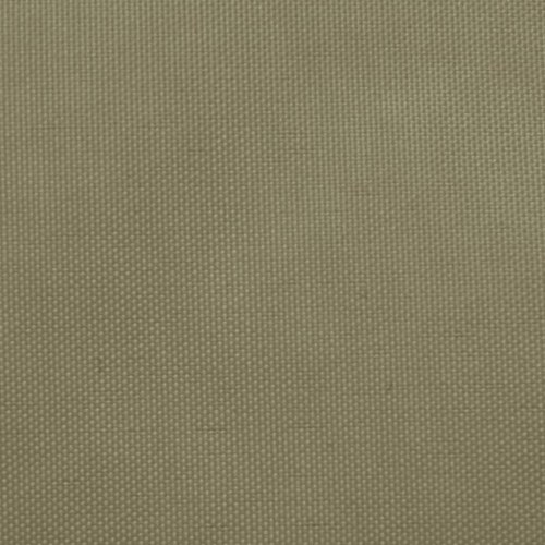 Solsejl 6 x 7 m rektangulær i oxfordstof - beige