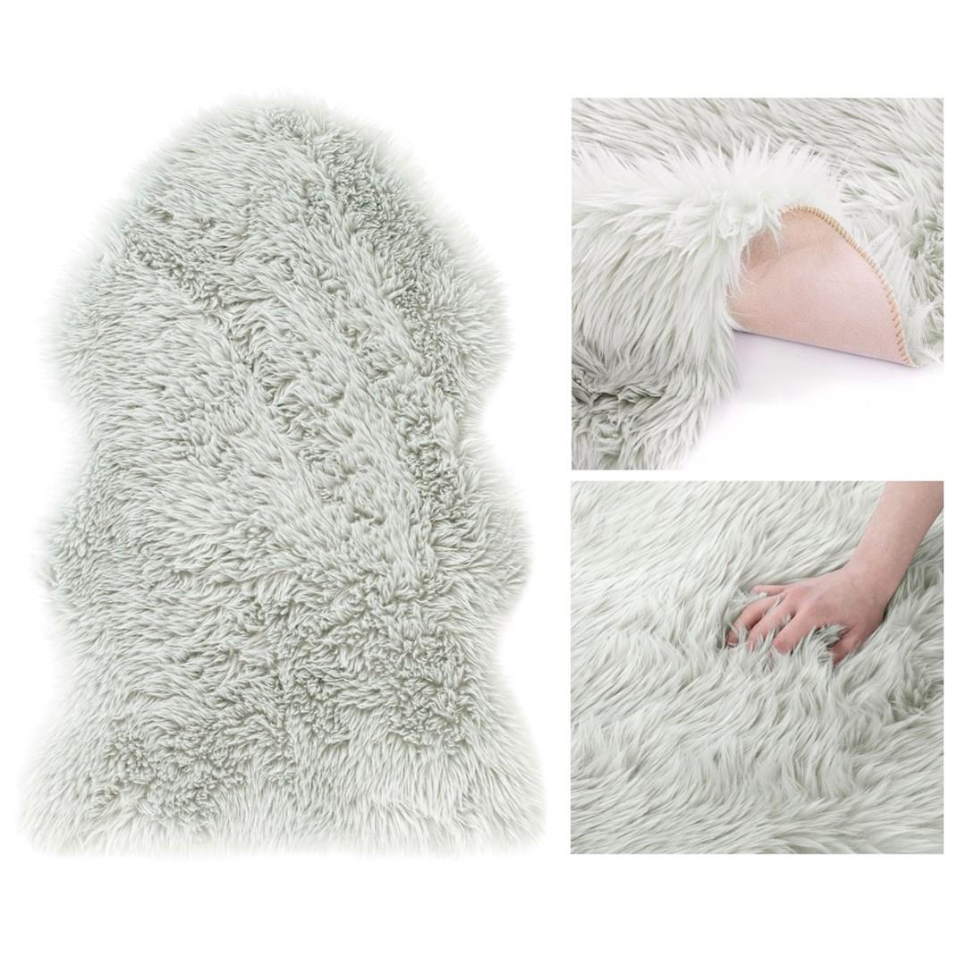 Gulvtæppe grå 60×90 cm - Amelia Home Dokka, uregelmæssig form