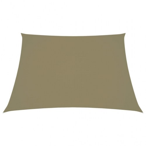 Solsejl 3/4x3 m oxfordstof trapezfacon beige