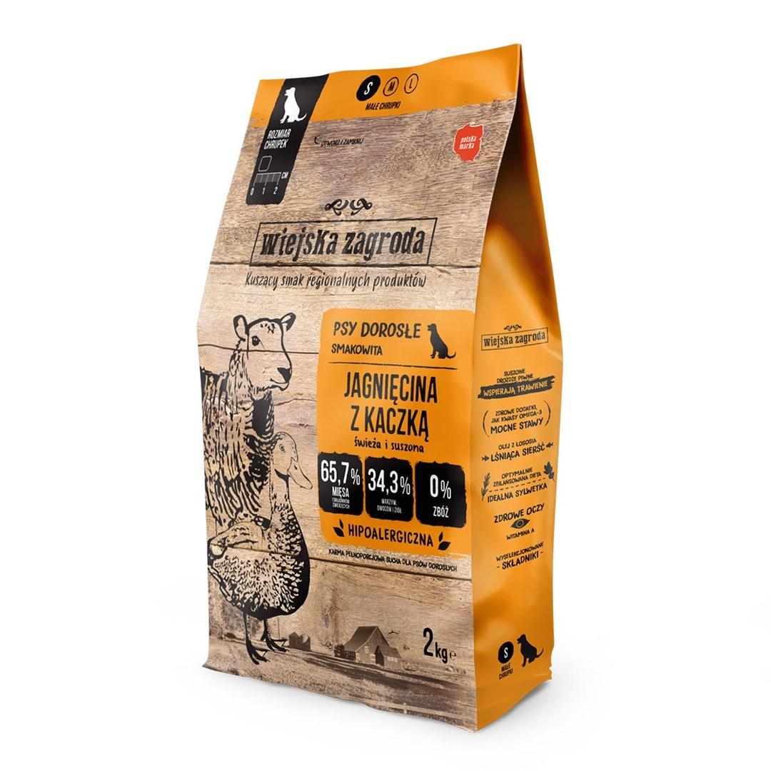 Hundefoder tør – wiejska zagroda Lam med and, 2 kg