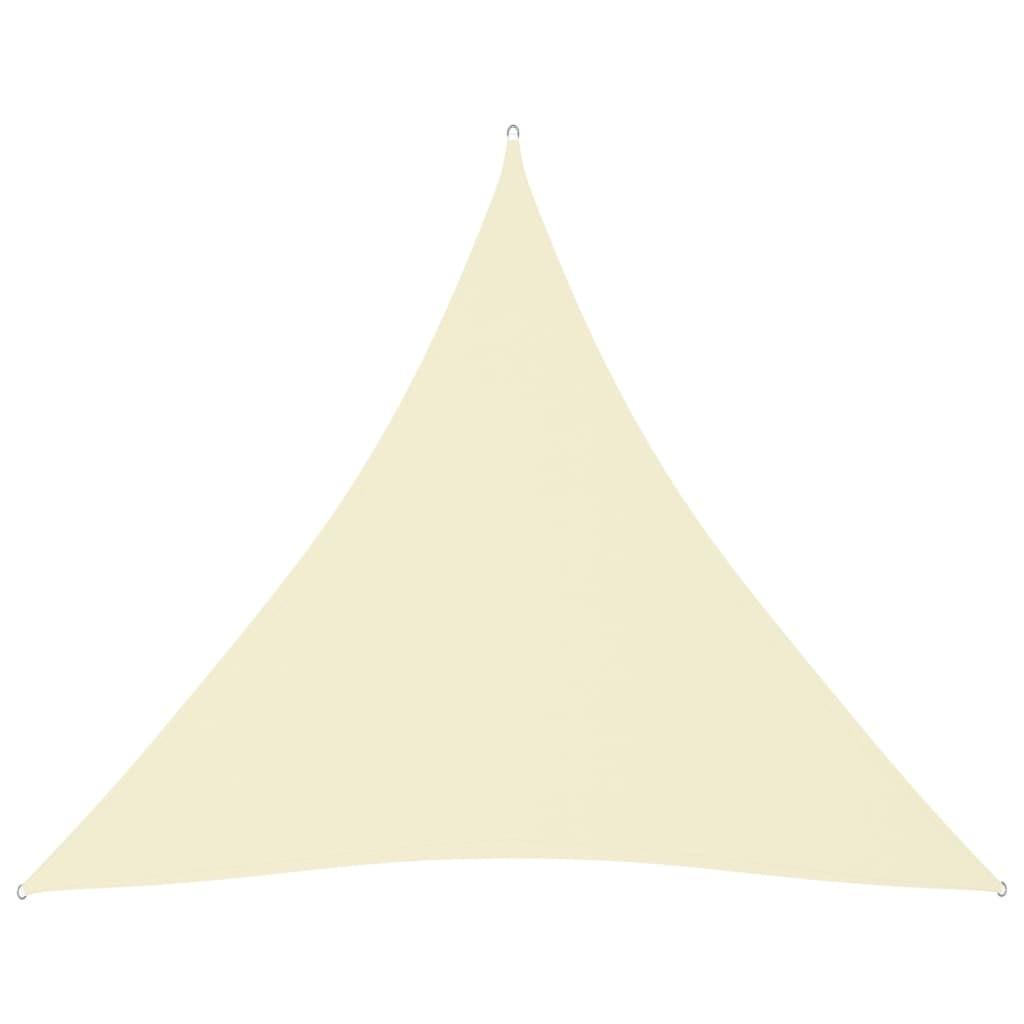 Solsejl 4,5x4,5x4,5 m trekantet oxfordstof cremefarvet
