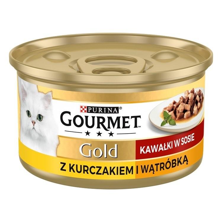 Vådfoder til kat – Purina Gourmet Gold Kylling & Lever 85 g