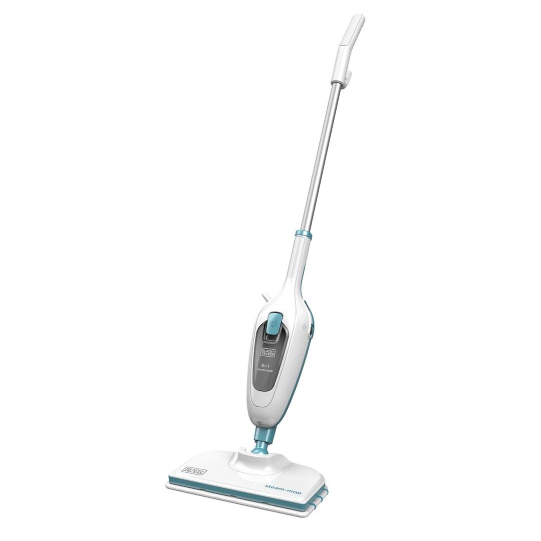 Damprenser gulvmoppe Black & Decker 5-i-1 – blå/hvid