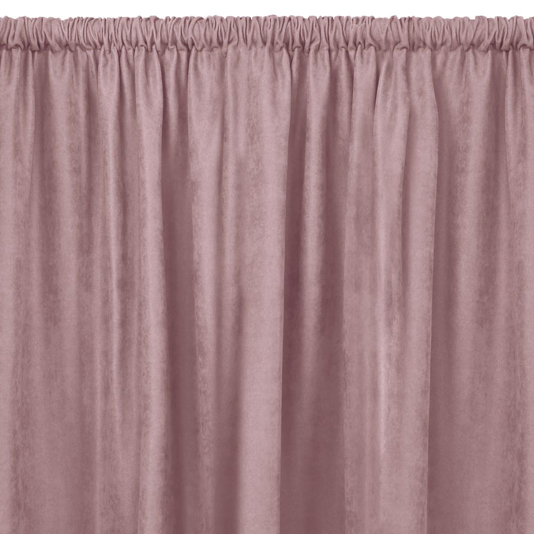 Mørklægningsgardin 280x225 lyserød - HOMEDE MILANA, klassisk tunnel 5 cm, chenille