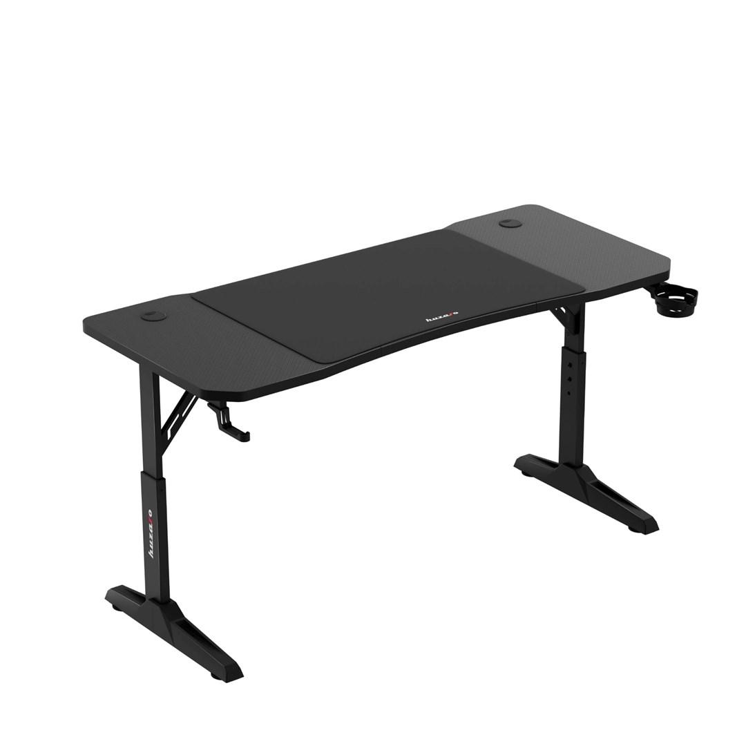 Gamingbord Huzaro Hero 3.6 – sort, 140 × 60 cm