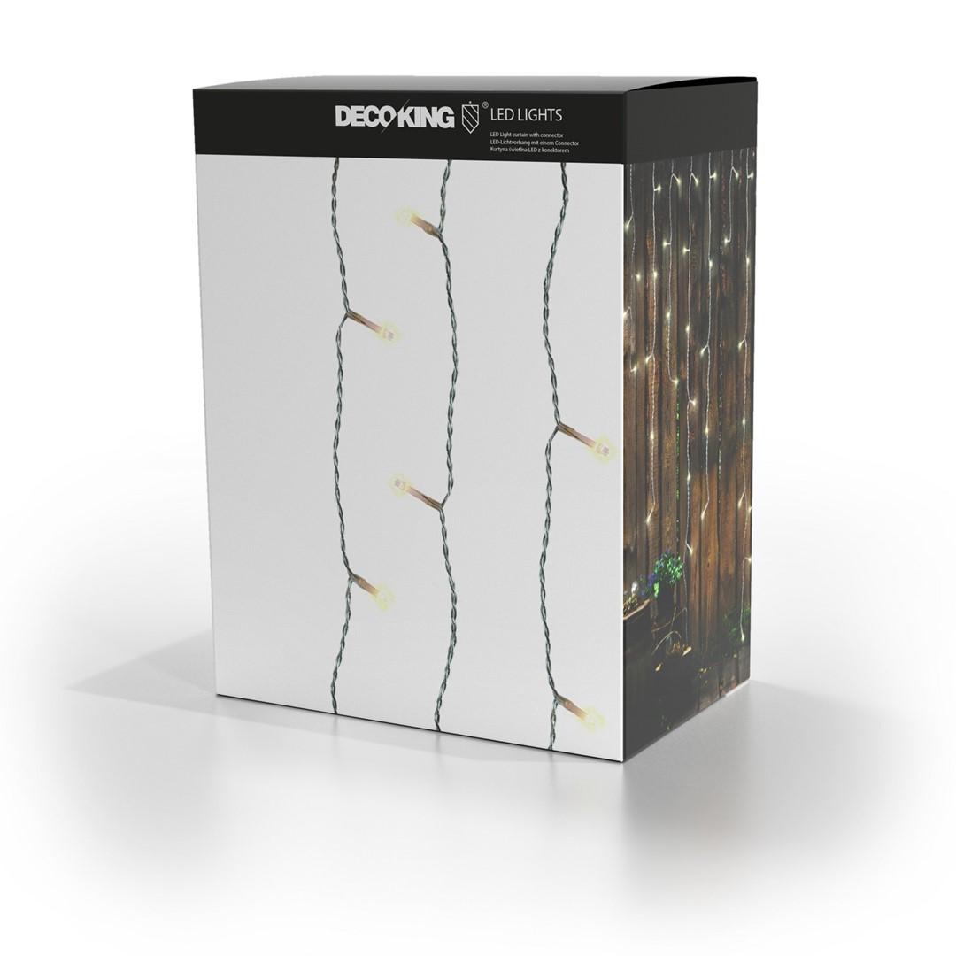 Lyskæde LED 200 lys varm hvid – DecoKing Old Collections, IP44, 100×200 cm