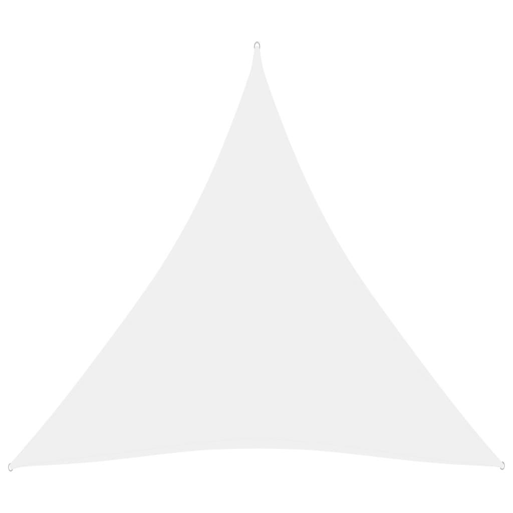 Solsejl 3,6x3,6x3,6 m oxfordstof trekantet hvid