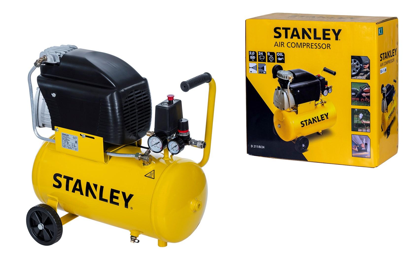 Stanley Oliekompressor 24 l 1500 W FCCC404STN005 24 l 8 bar sæt med 6 stk