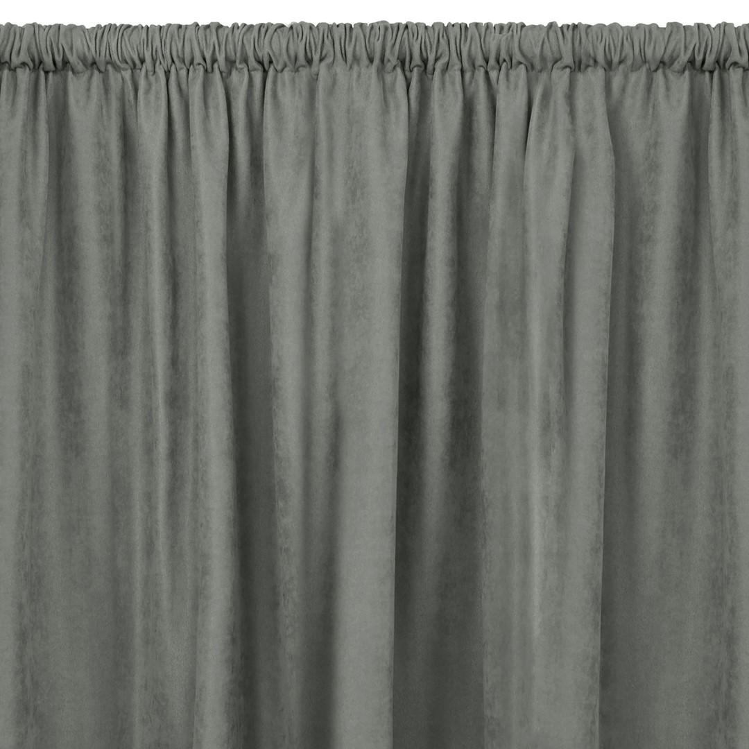 Mørklægningsgardin HOMEDE MILANA - grå chenille, tunnel 5 cm, 420×300 cm