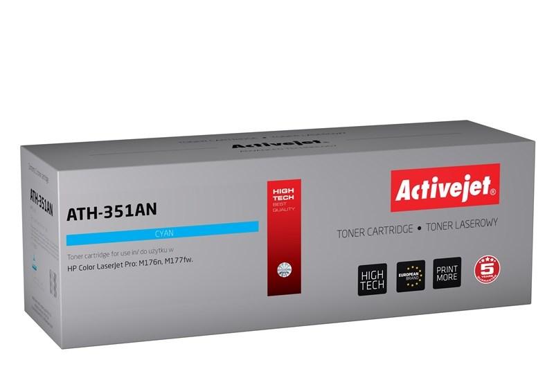 Toner til laserprinter Activejet ATH-351AN – cyan, kompatibel med HP 130A/205A (CF351A), 1.100 sider