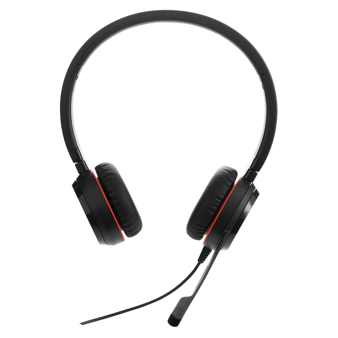 Headset til kontor med mikrofon – Jabra Evolve 40 USB-A/Bluetooth, stereo, sort