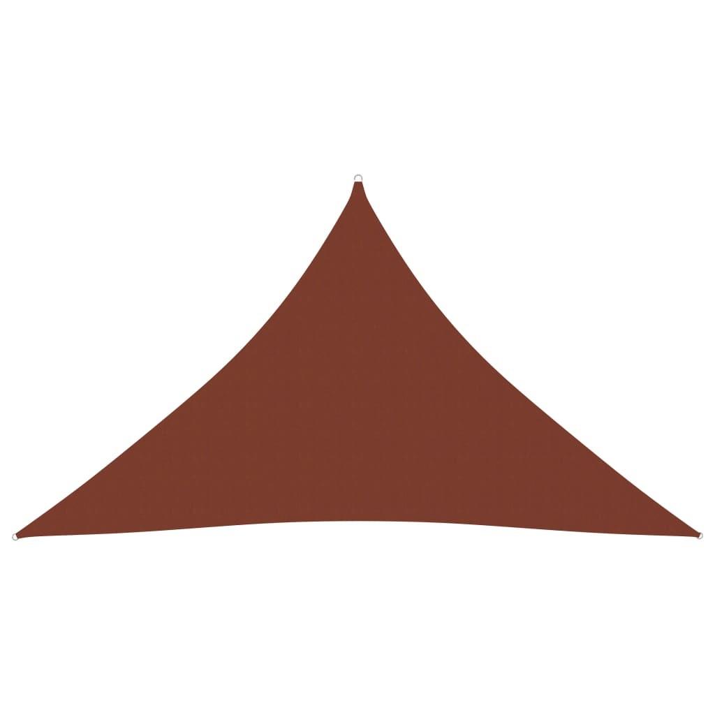 Solsejl 2,5x2,5x3,5 m trekantet oxfordstof terrakotta