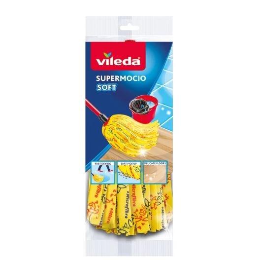 Gulvmoppe refill Vileda SuperMocio Soft – viskose, gul billede