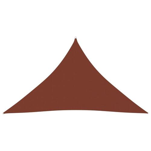 Solsejl 3,5x3,5x4,9 m oxfordstof trekantet terrakotta