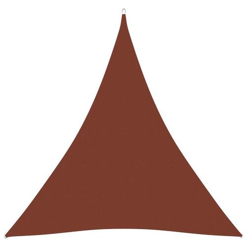 Solsejl 4,5x4,5x4,5 m oxfordstof trekantet terrakotta