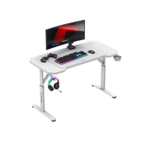 Gamingbord Huzaro Hero 2.6 – hvid, justerbar 120 cm