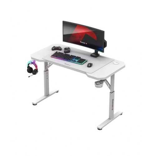 Gamingbord Huzaro Hero 2.6 – hvid, justerbar 120 cm