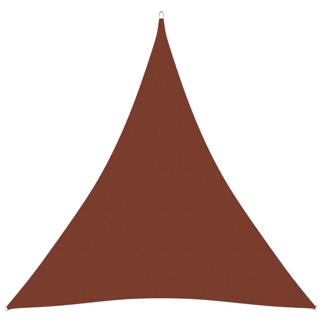 Solsejl 6x6x6 m trekantet oxfordstof terrakotta