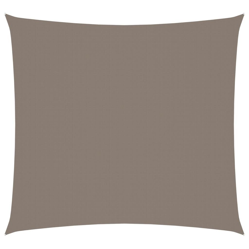 Solsejl 3,6x3,6 m oxfordstof firkantet gråbrun