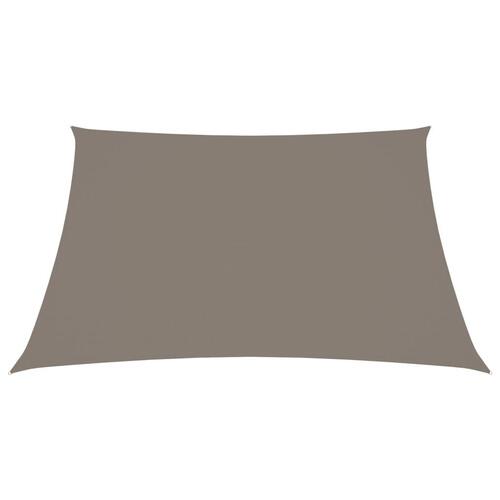 Solsejl 3,6x3,6 m oxfordstof firkantet gråbrun