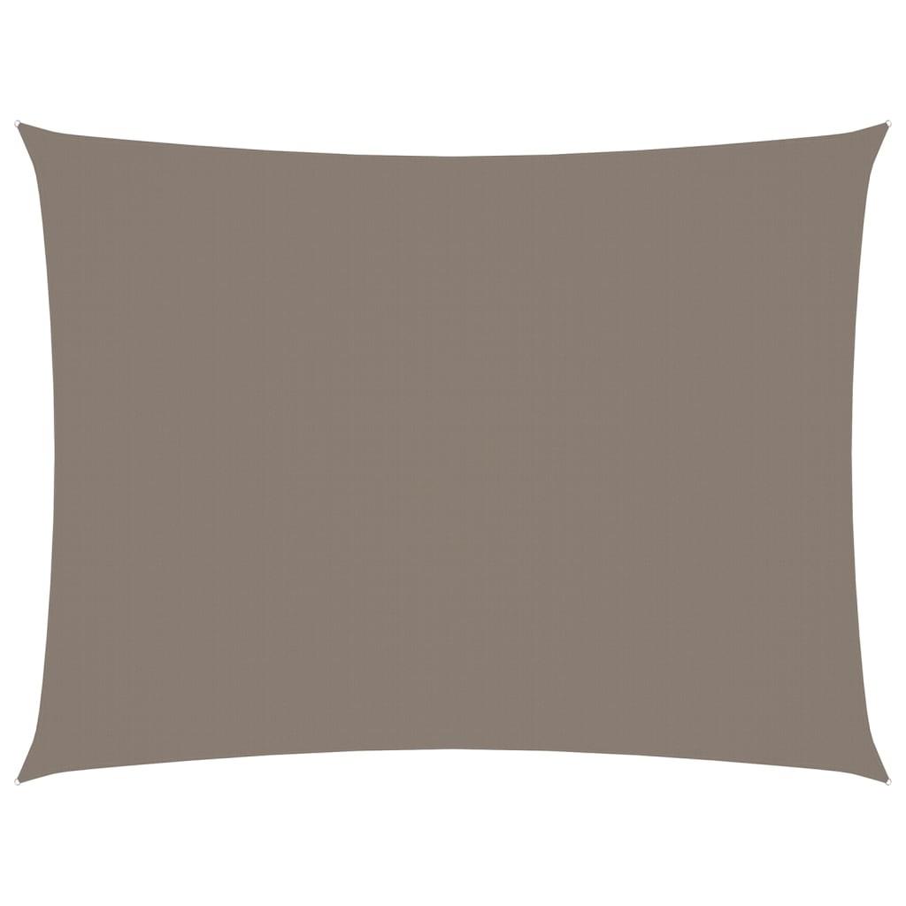 Solsejl 2x3,5 m rektangulær oxfordstof gråbrun