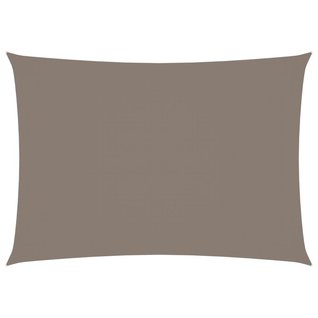 Solsejl 2x4 m rektangulær oxfordstof gråbrun