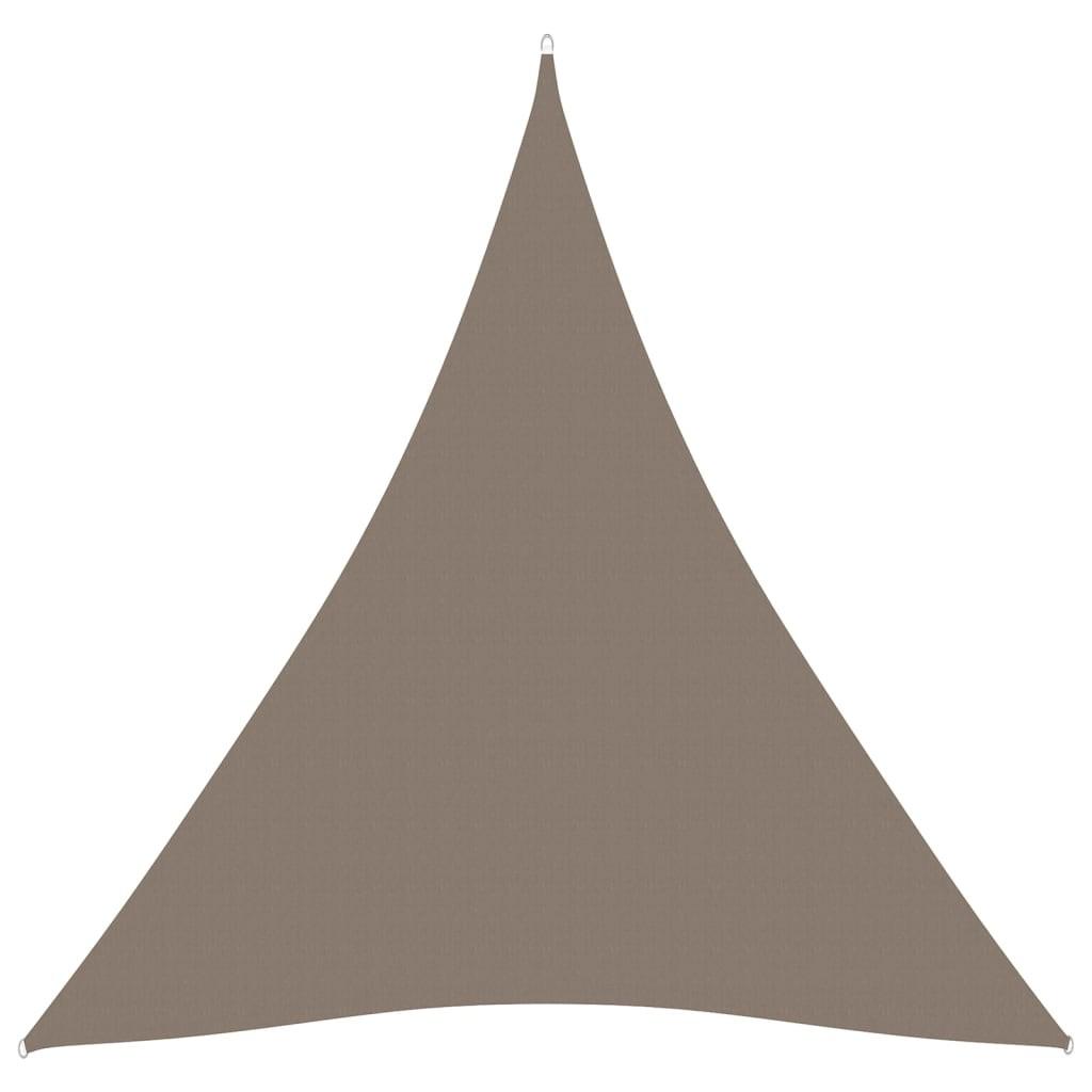 Solsejl 3,6x3,6x3,6 m oxfordstof trekantet gråbrun
