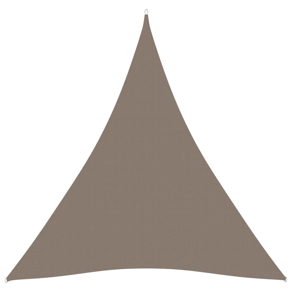 Solsejl 4x4x4 m trekantet oxfordstof gråbrun