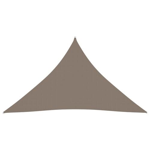Solsejl 5x5x5 m trekantet oxfordstof gråbrun
