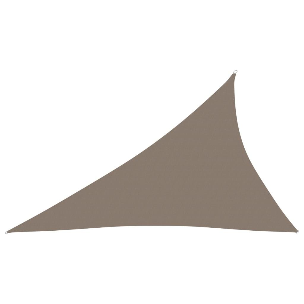 Solsejl 4x5x6,4 m trekantet oxfordstof gråbrun