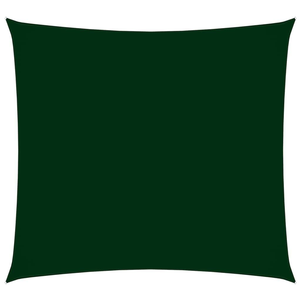 Solsejl 3x3 m firkantet oxfordstof mørkegrøn