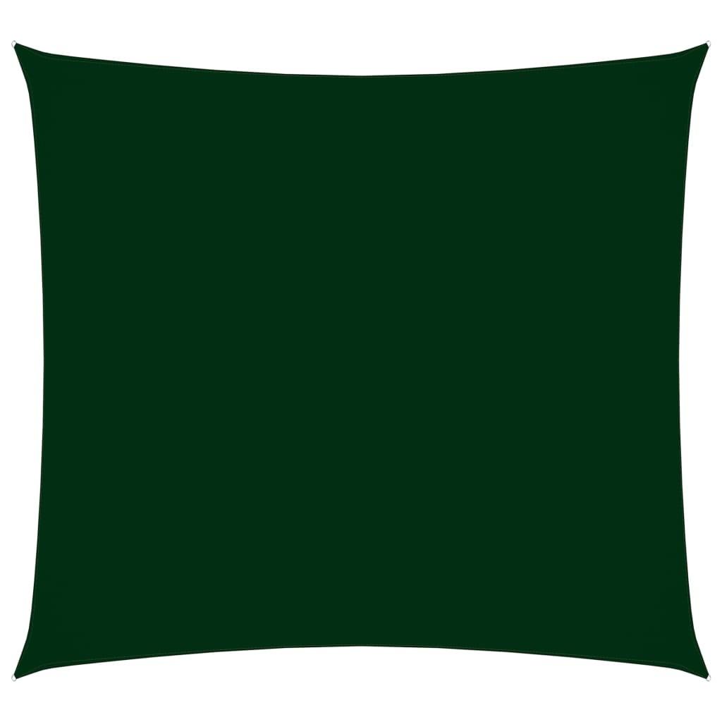 Solsejl 6x6 m firkantet oxfordsejl mørkegrøn