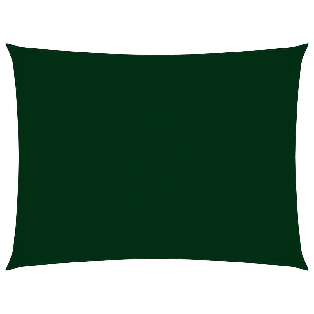 Solsejl 2x4,5 m rektangulær oxfordstof mørkegrøn