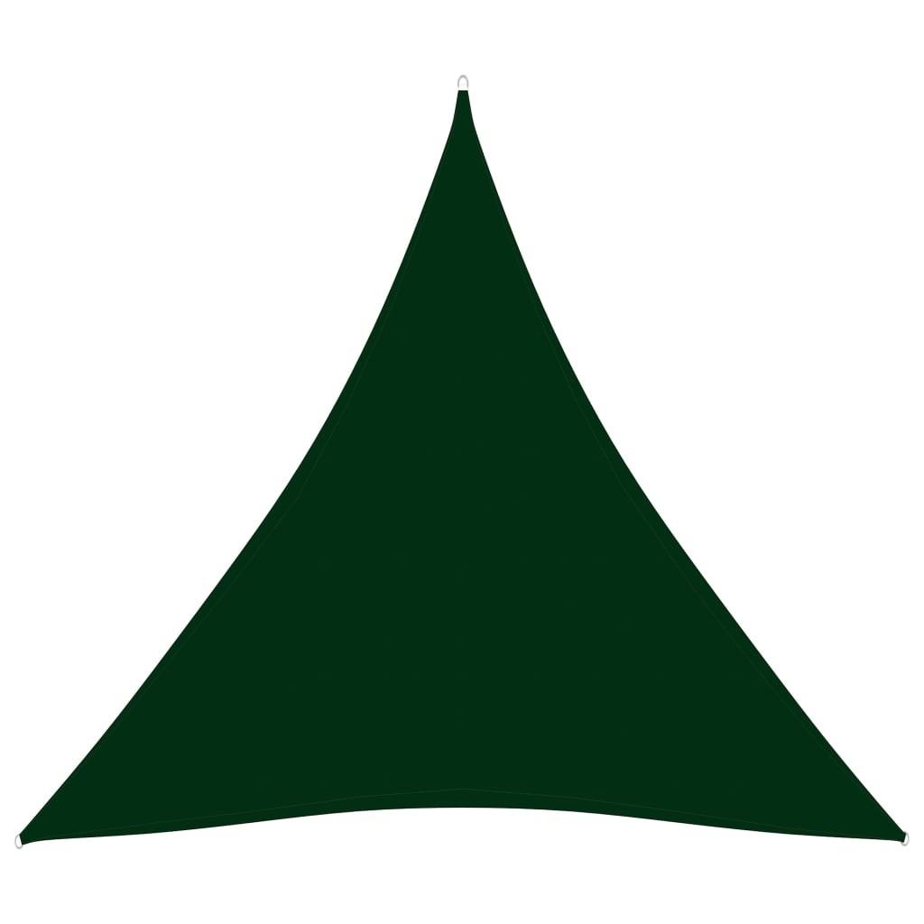 Solsejl 4,5x4,5x4,5 m trekantet oxfordstof mørkegrøn