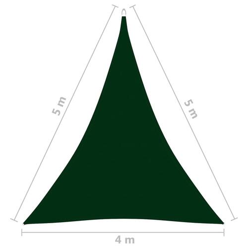 Solsejl 4x5x5 m trekantet oxfordstof mørkegrøn