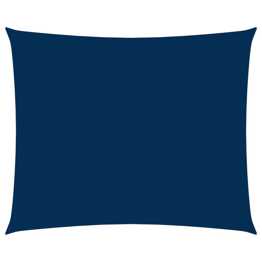Solsejl 2,5x4 m rektangulær oxfordstof blå