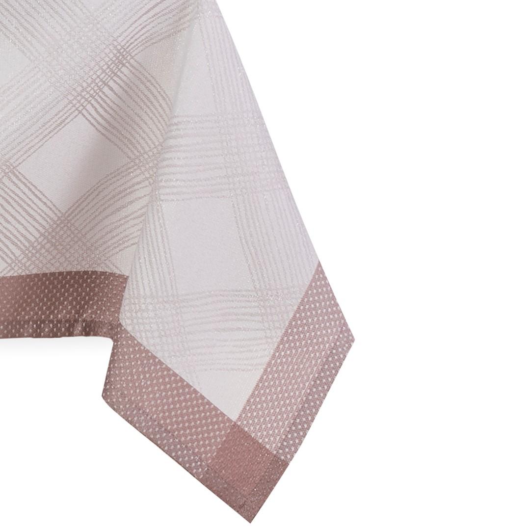 Dug - AmeliaHome Milluza, creme/lyserød, metalliseret motiv, 110×160 cm