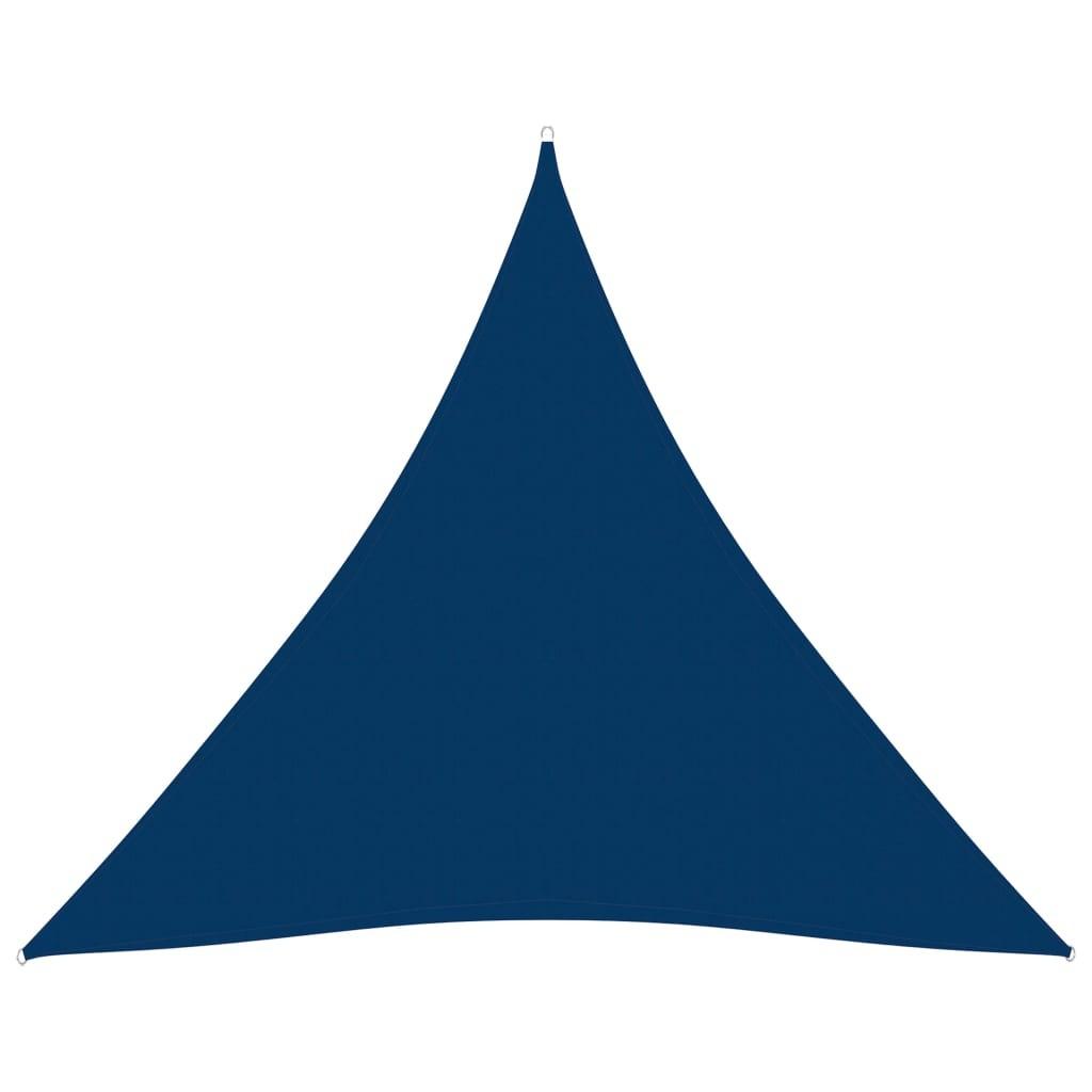 Solsejl 6x6x6 m trekantet oxfordstof blå