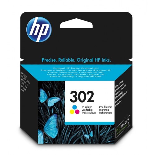 Blækpatron HP 302 trefarvet - original