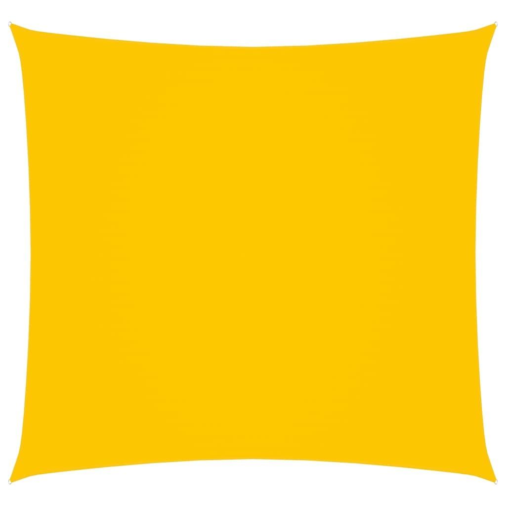 Solsejl 2,5x2,5 m firkantet oxfordstof gul