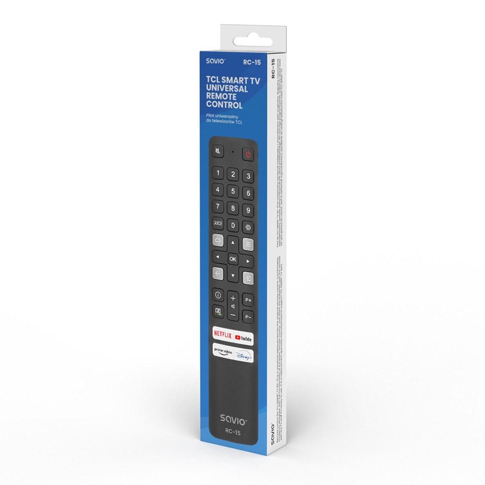 SAVIO RC-15 universal remote control/replacement for TCL SMART TV