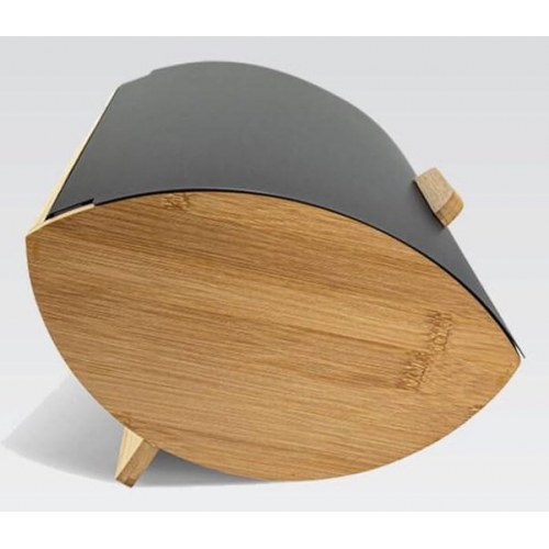 Brødkasse Maestro MR-1775 – bambus og sort metal