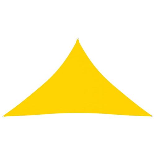 Solsejl 4x4x5,8 m oxfordstof trekantet gul