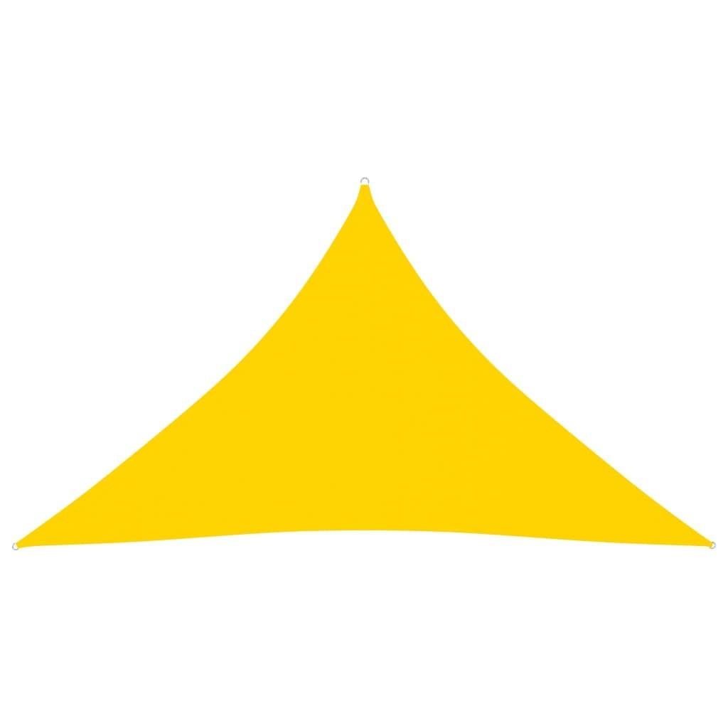 Solsejl 4x4x5,8 m oxfordstof trekantet gul