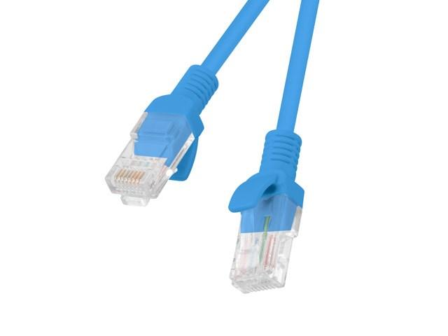 Netværkskabel Cat5e UTP 3 m – Lanberg, blå (10-pak)