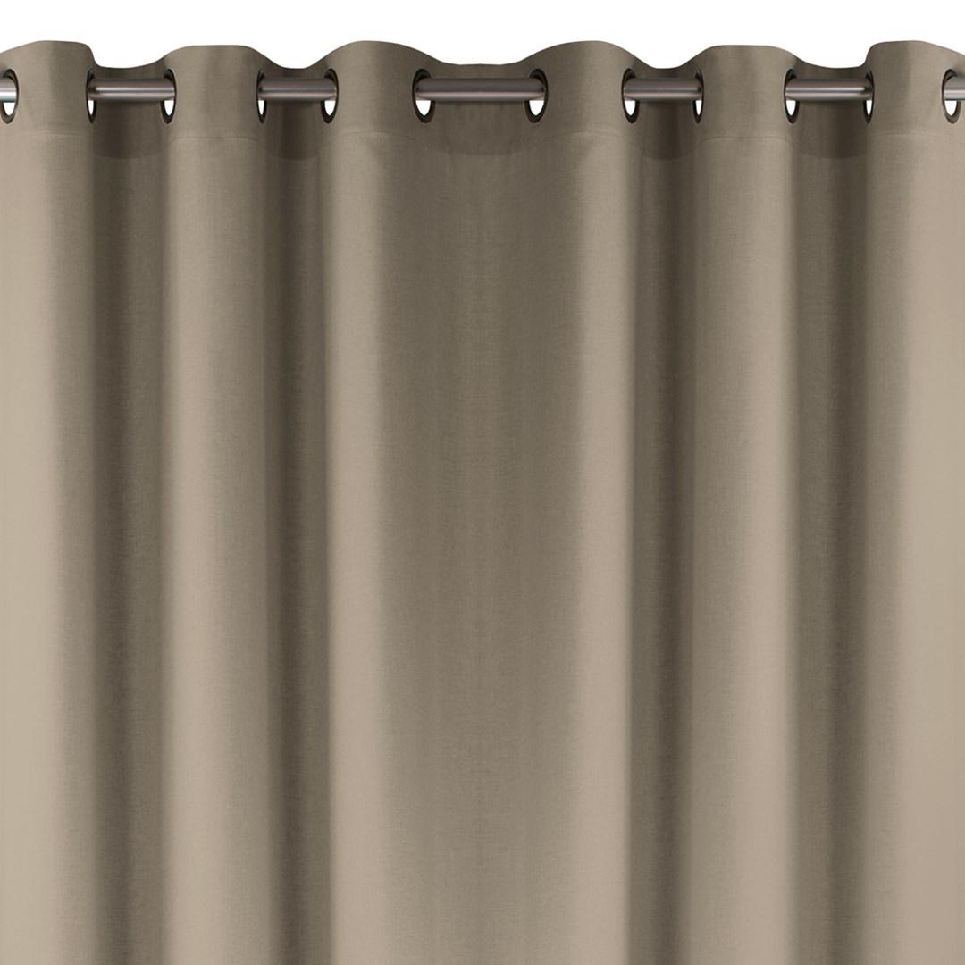 Mørklægningsgardin 300x245 cm - HOMEDE CARMENA, beige, klassisk, guldmetal øskner