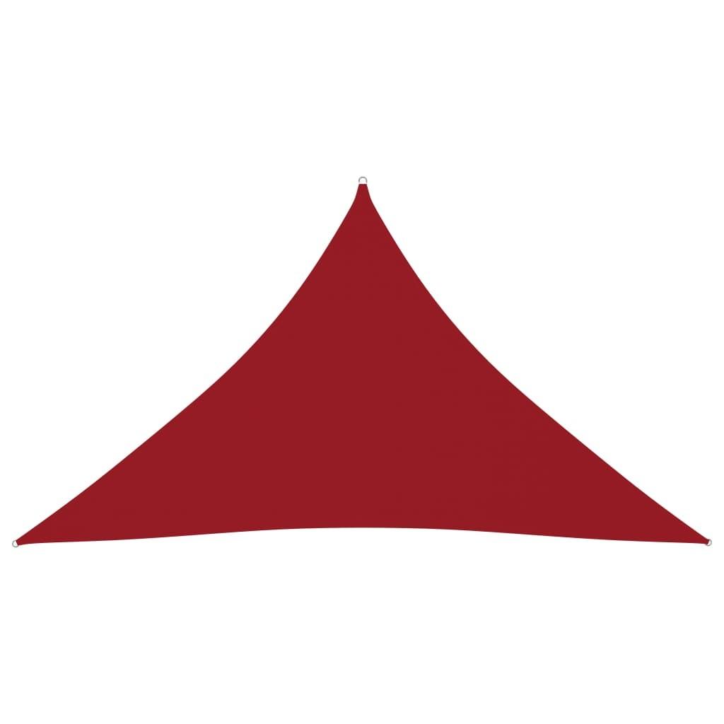Solsejl 2,5x2,5x3,5 m trekantet oxfordstof rød